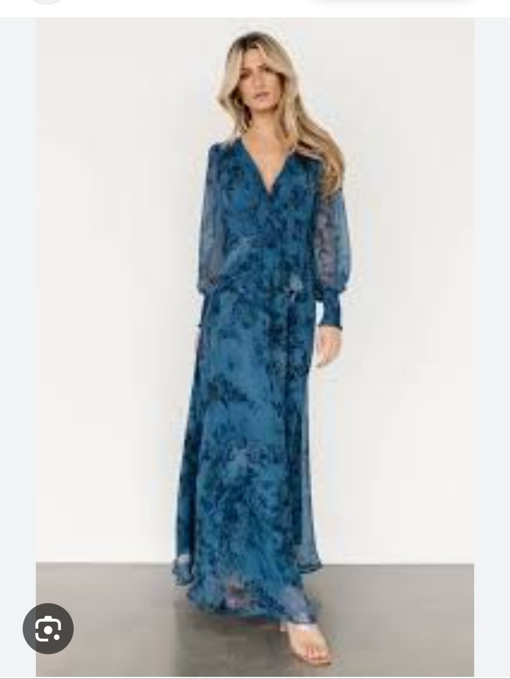 Baltic Born Teal Blue Floral Maxi Dress